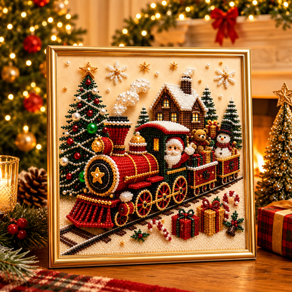 3D Christmas Train Pearl Art Kit