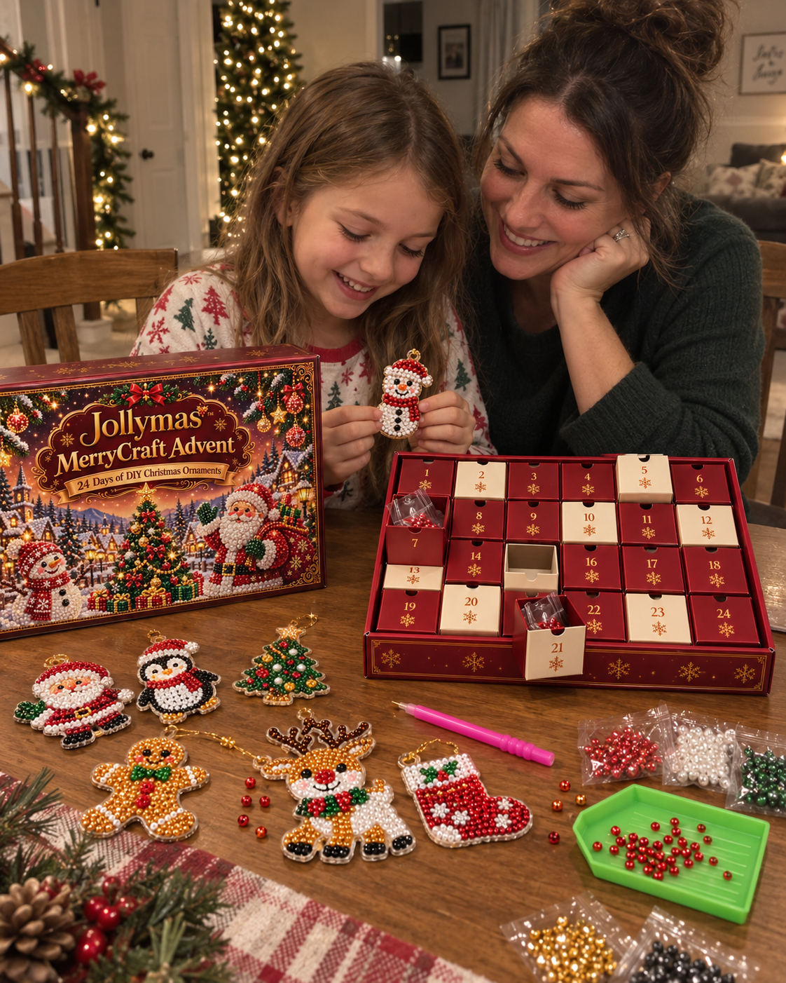 Mother and daughter enjoying MerryCraft together